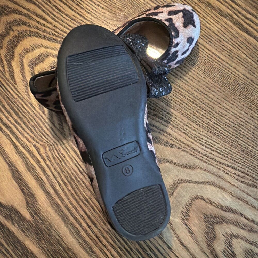Nina Little Girls Leopard Print Flats  Size 8 - Picture 6 of 7